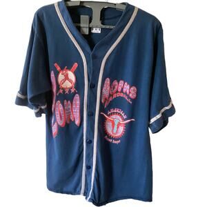 Sun Sportswear Long Horns Hard Ball Vintage Baseball Shirt Size M